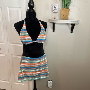 Victoria secret bikini with skirt cover swimsuit